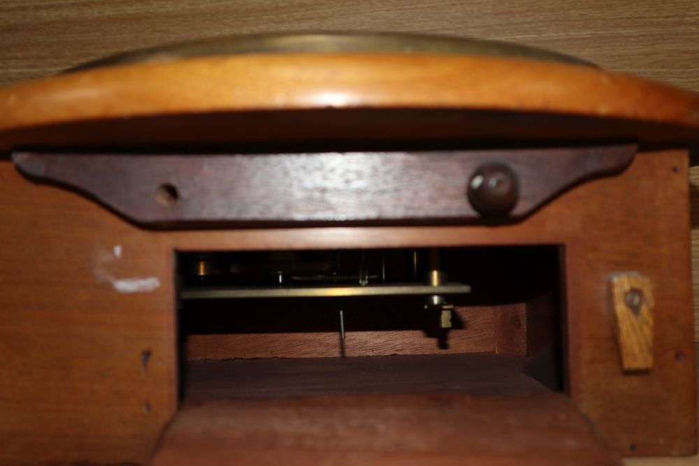 A 19th century mahogany wall clock, by Mathers & Son (a.f.)